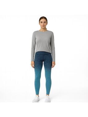 Itzon Leggings Ombre Blue/Torquoise Crop Medium